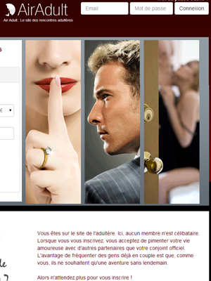 Capture du site AirAdult